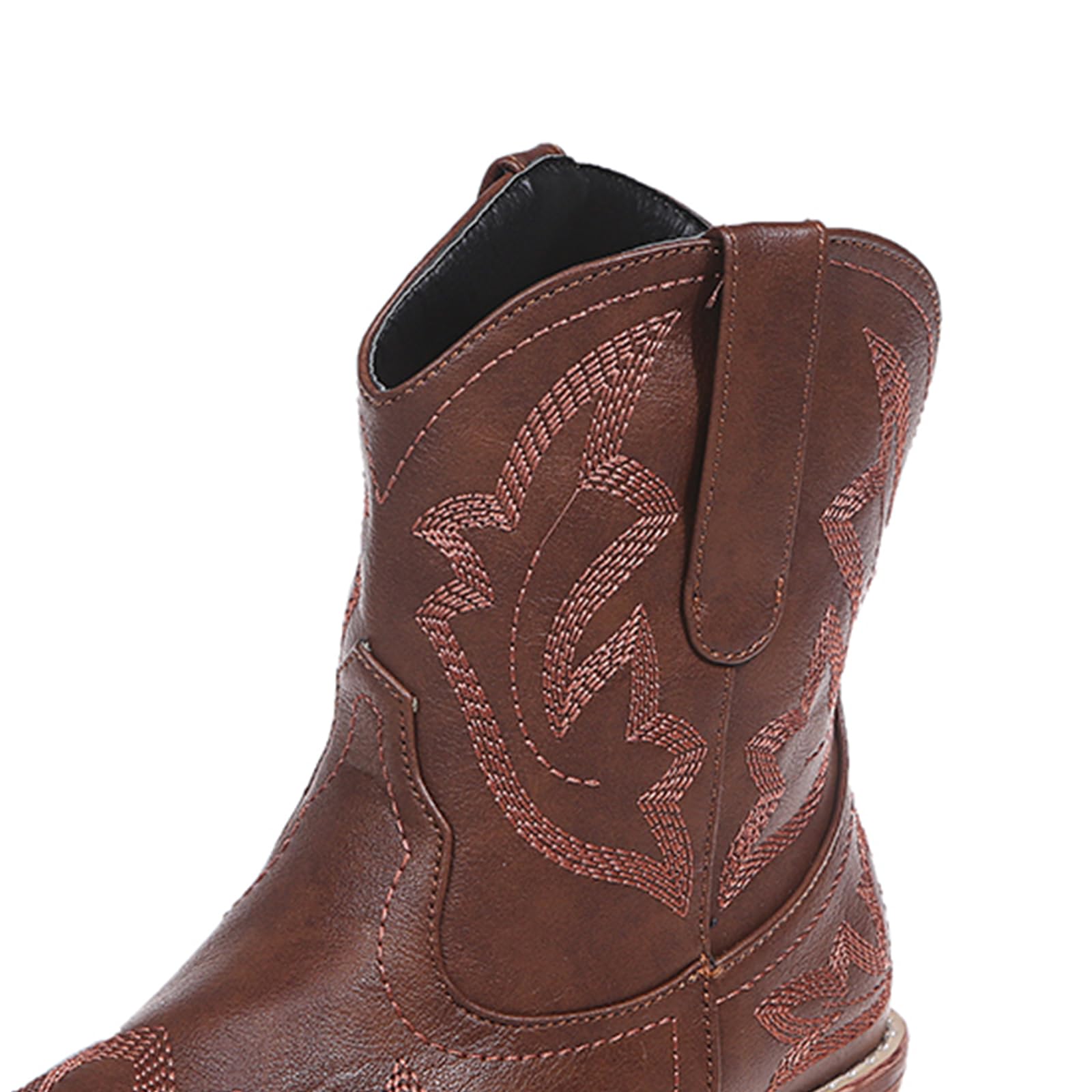 UMore Botines para Mujer Chelsea Botas Cuero Bajo Bloque Tacón Invierno Antideslizante Botas Retro Bohemio Empalme PatrónEstilo Cremallera