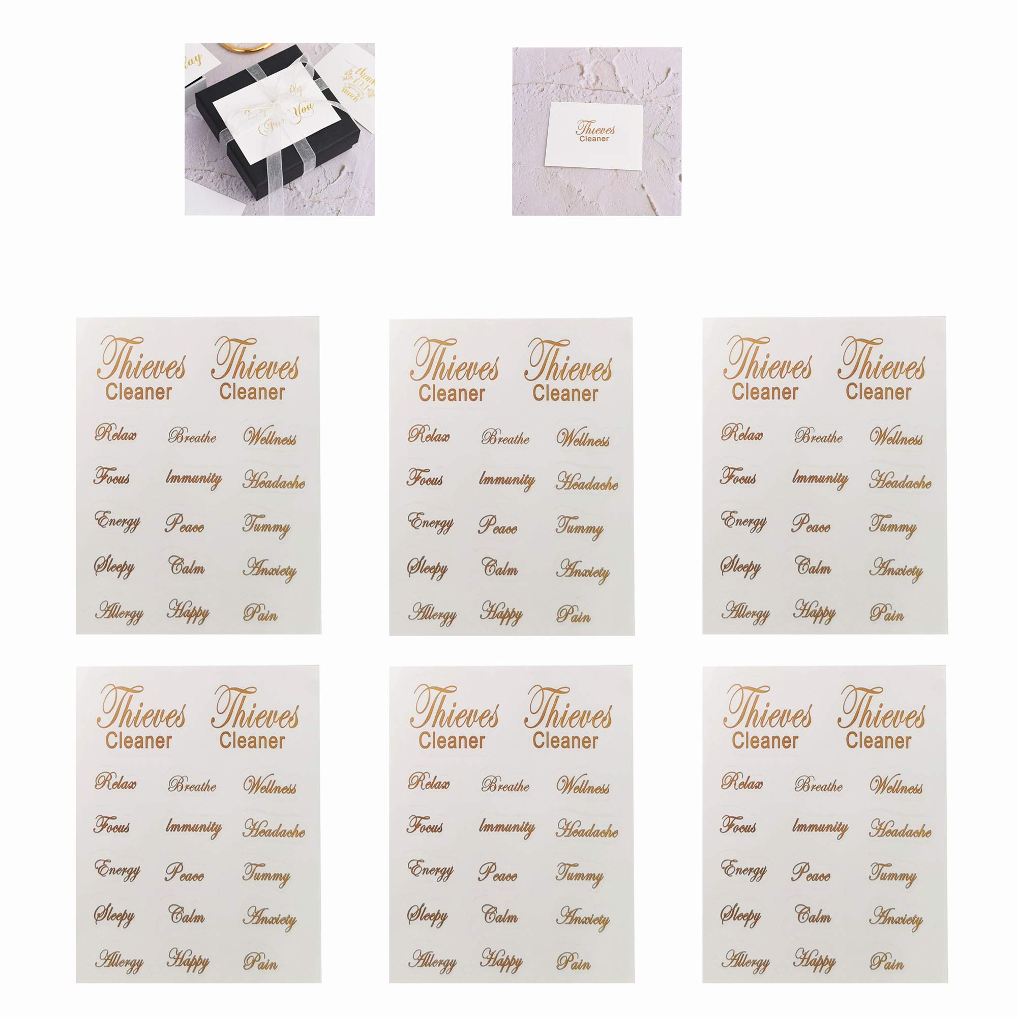 Buy Essential Oil Bottles Labels Stickers,Golden Letter Sticker
