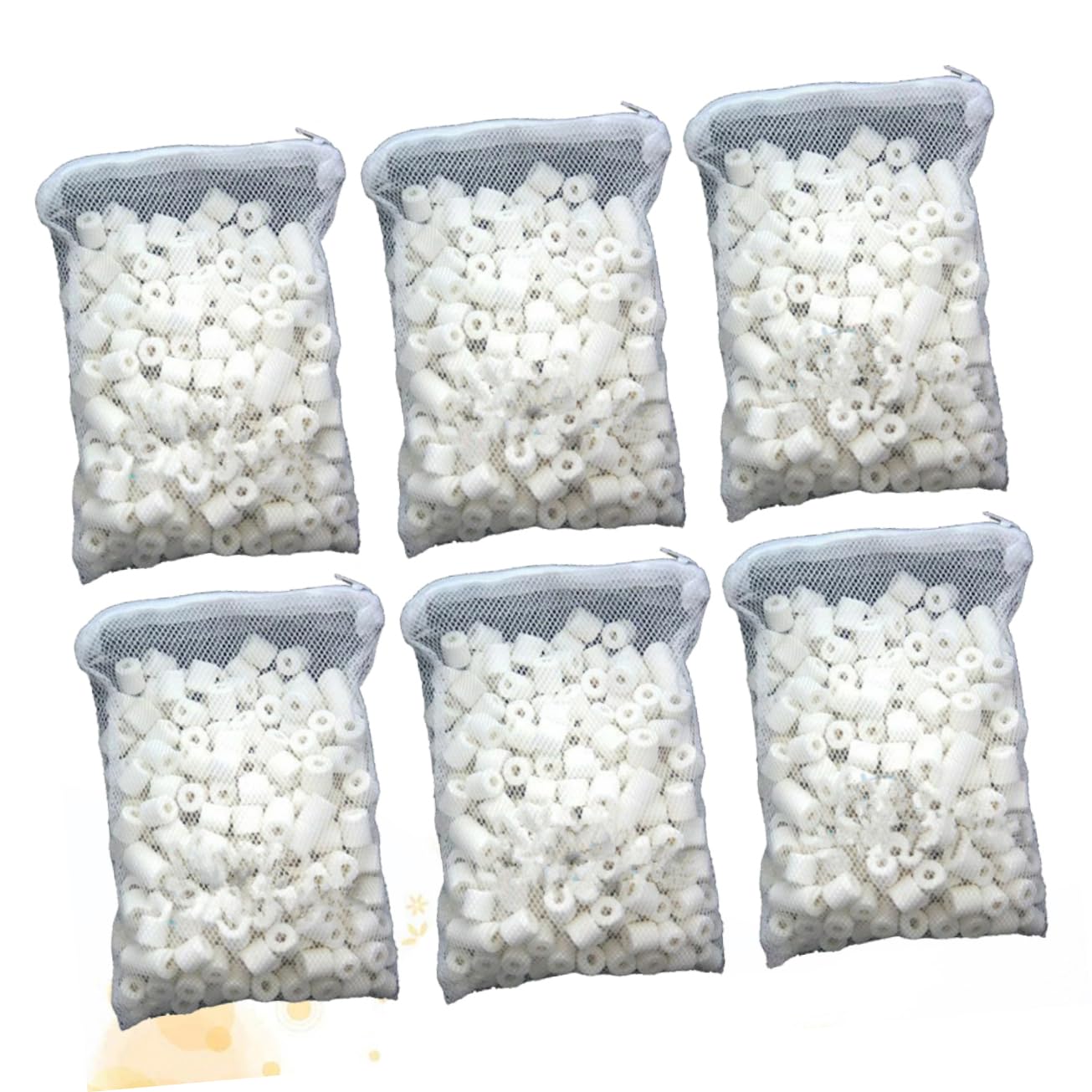 Sosoport 6packungen Pack Bio Poröse Keramikringe Für Aquarien Und Teichfilter Pro Beutel Biologisches Filtermedium Zur Nitritreduzierung Für Süß Und