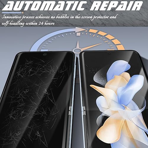Miniatura 3 de Protector de pantalla compatible con Samsung Galaxy Z Flip 4 5G 2022 (cobertura completa) de alta definición de borde a borde HD, antiarañazos