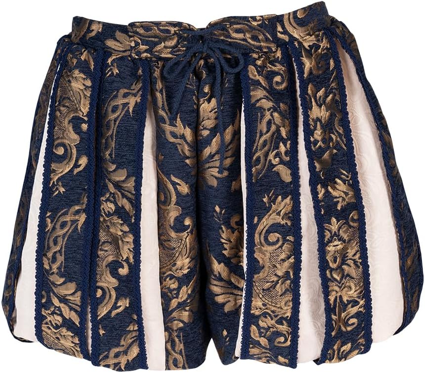 CosplayDiy Tudor Pants Mens Renaissance Tudor Costume Pants Medieval Royal Brocade Pants
