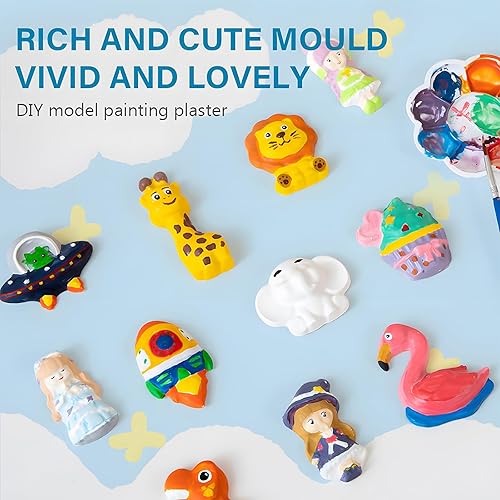 Miniatura 7 de Jade Hare Pinta tus propios dinosaurios juego de manualidades y artes kit de pintura para regalos de cumpleaños manualidades de yeso para niños de 6