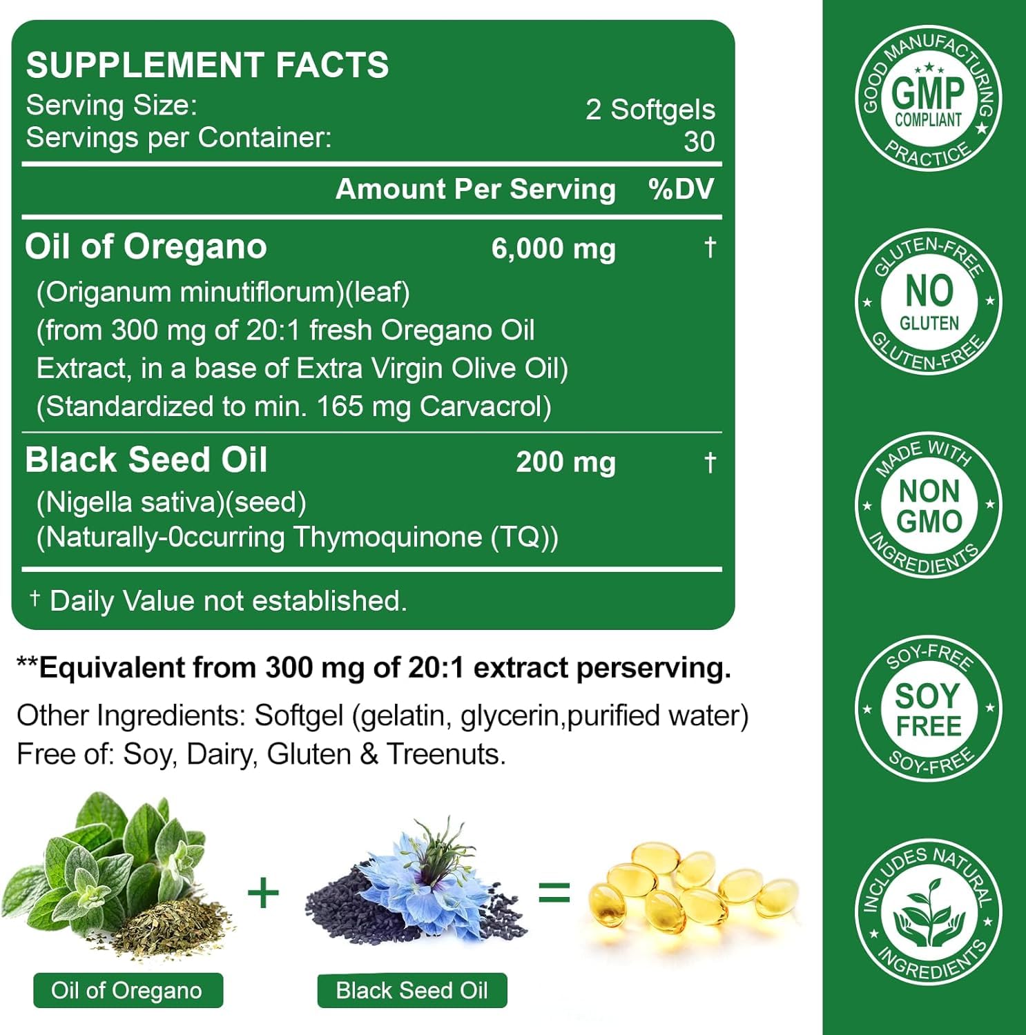 Nature's live Oil of Oregano with Black Seed Oil — Amazon image 2