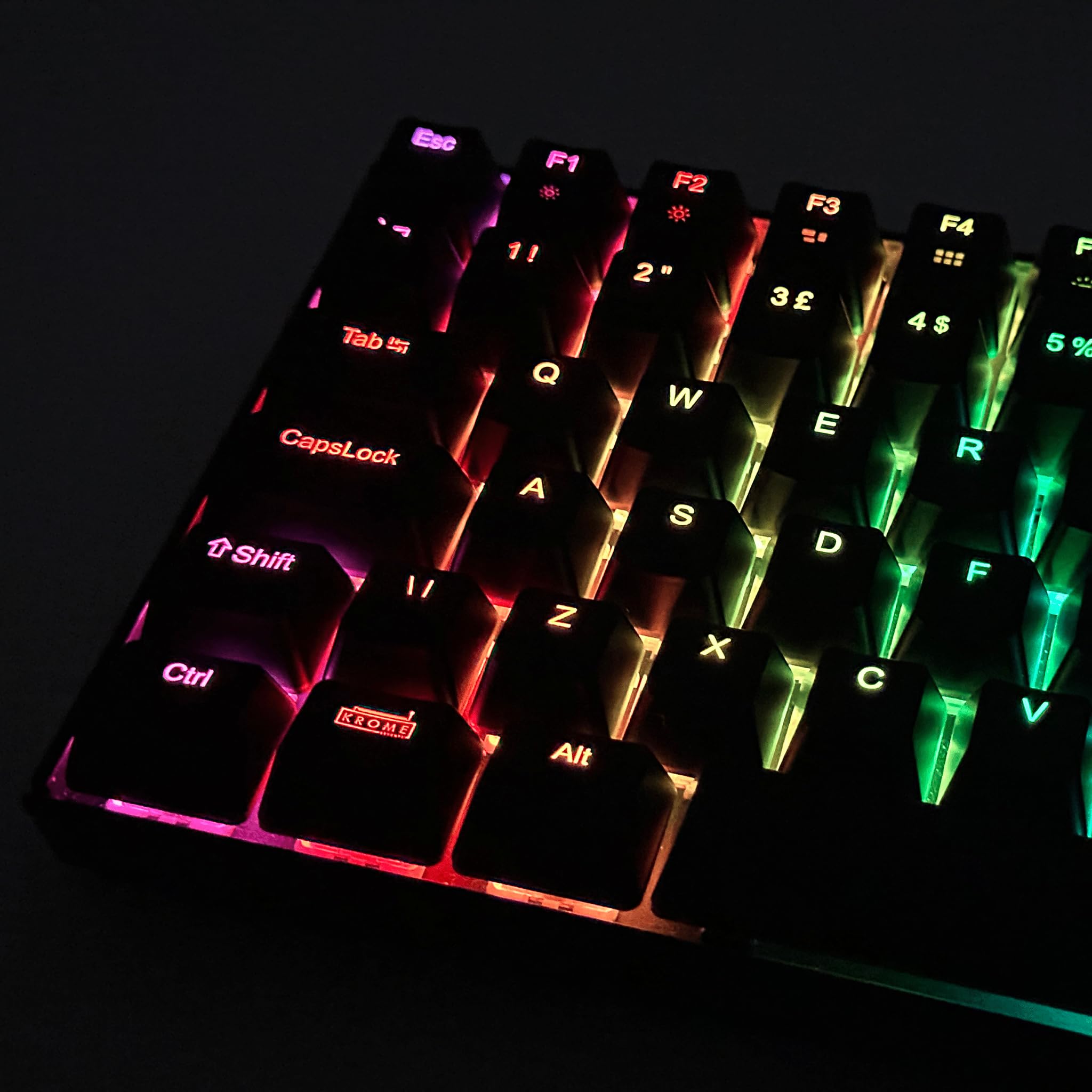 Kit 118 Keycaps Topographiques Noires - Profil OEM - Gravure Latérale - Compatible 60%/75%/100%