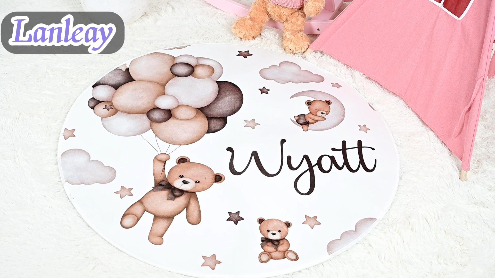 Play Mat Custom Custom Name Play Mat Lanleay Personalized Baby Room Rug - Custom Name ...
