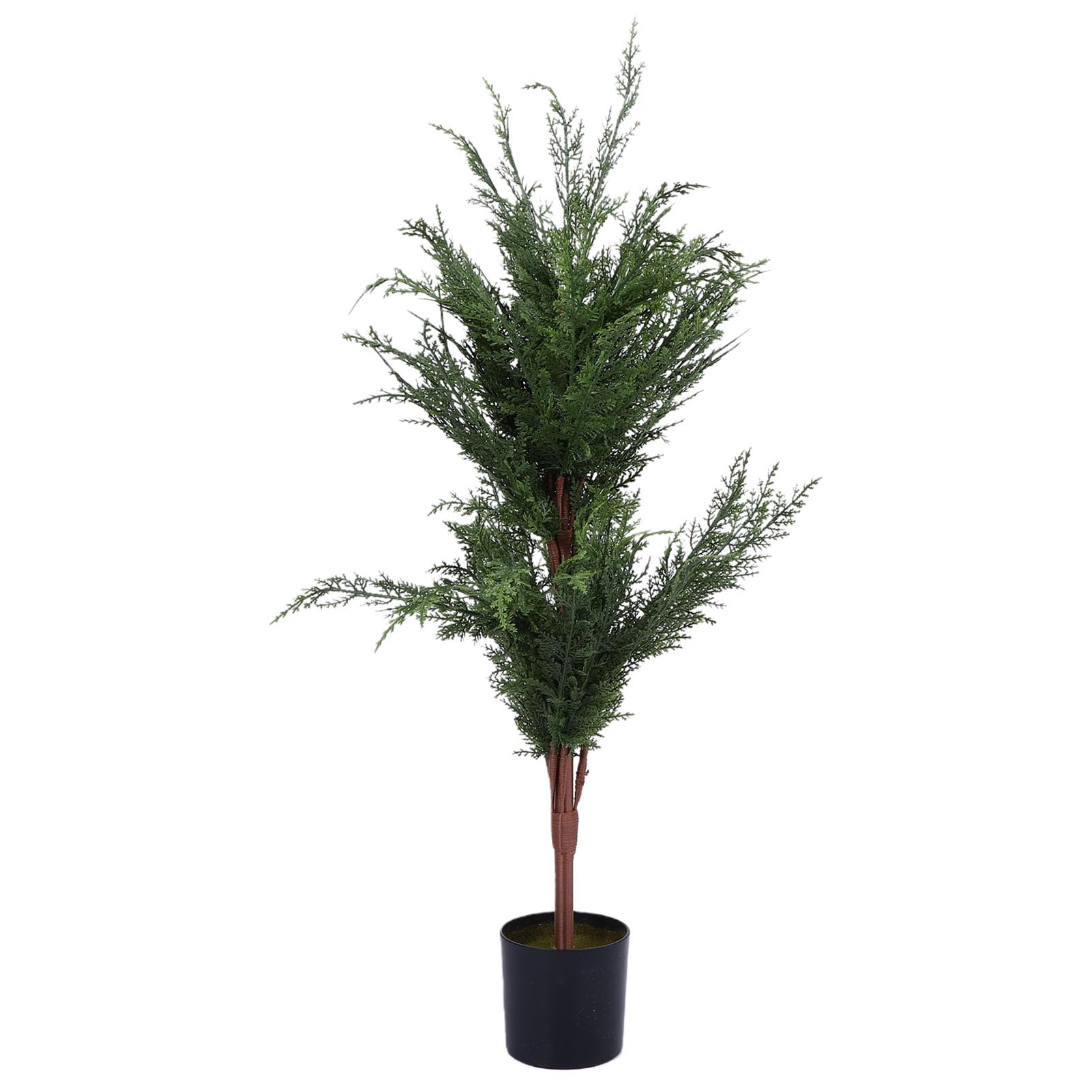 SIXRUN Sztuczna Choinka Doniczkowa z PE, 9 Trybów Oświetlenia LED (90cm)