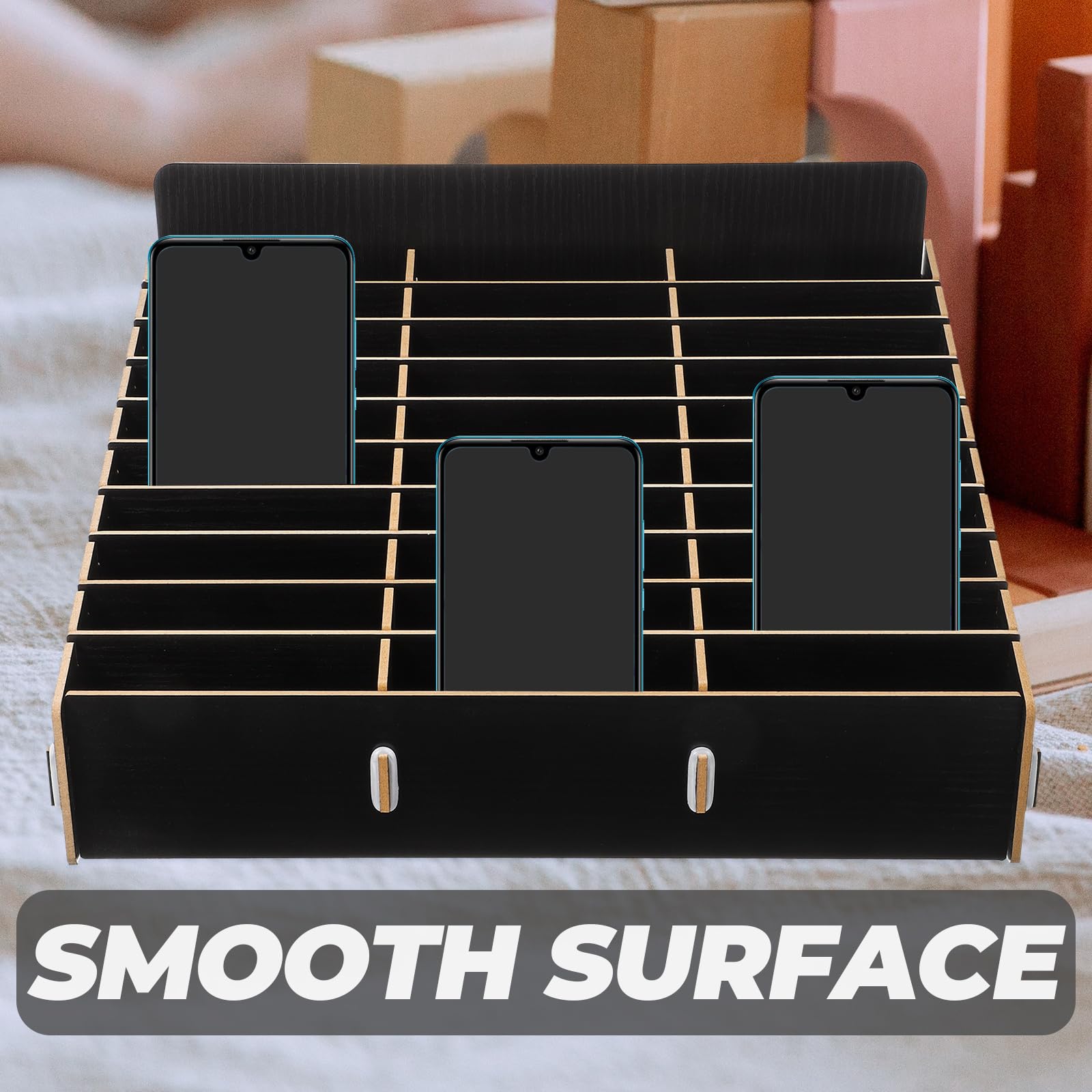 Amosfun 30-Grid Wooden Storage Box - Image 2