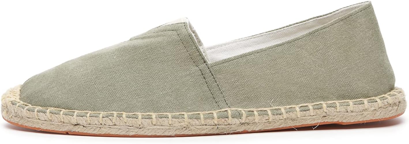 Mintzice Men's Solid Comfortable Slip on Canvas Espadrilles Flat - Image 3