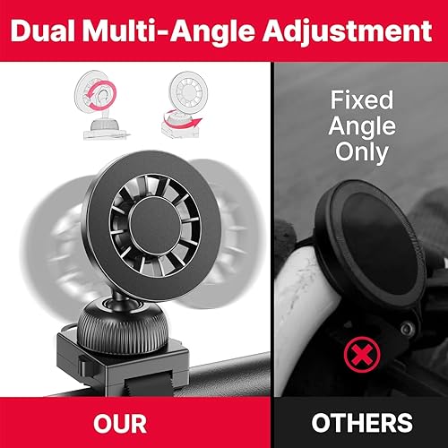 Miniatura 7 de Soporte magnético para teléfono compatible con Peloton Bike & Bike Plus, soporte magnético para cinta de correr para MagSafe, con correa ajustable y