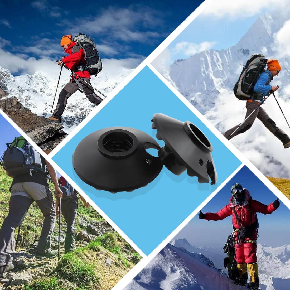 8 pièces de Remplacement de la traînée de Neige, Protecteur de Pointe de bâton de Marche, paniers de Boue de Ski de Neige pour bâtons de Marche de randonnée,Panier de bâtons de randonnée