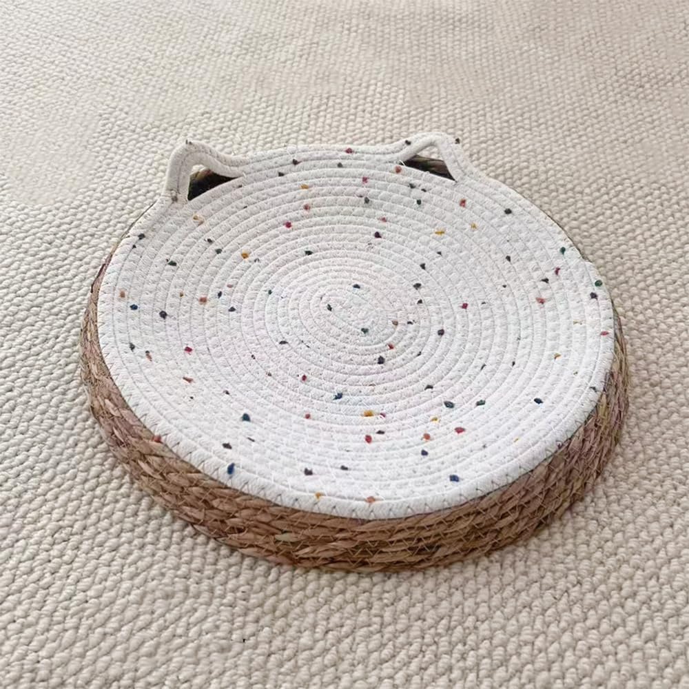 YNTOXIN Cat Bed Cats Scratcher Tear Resistant Bite Proof Anti Scratch Pet Reversible Scratching Mat for Indoor Cats Basket Floral 4KG