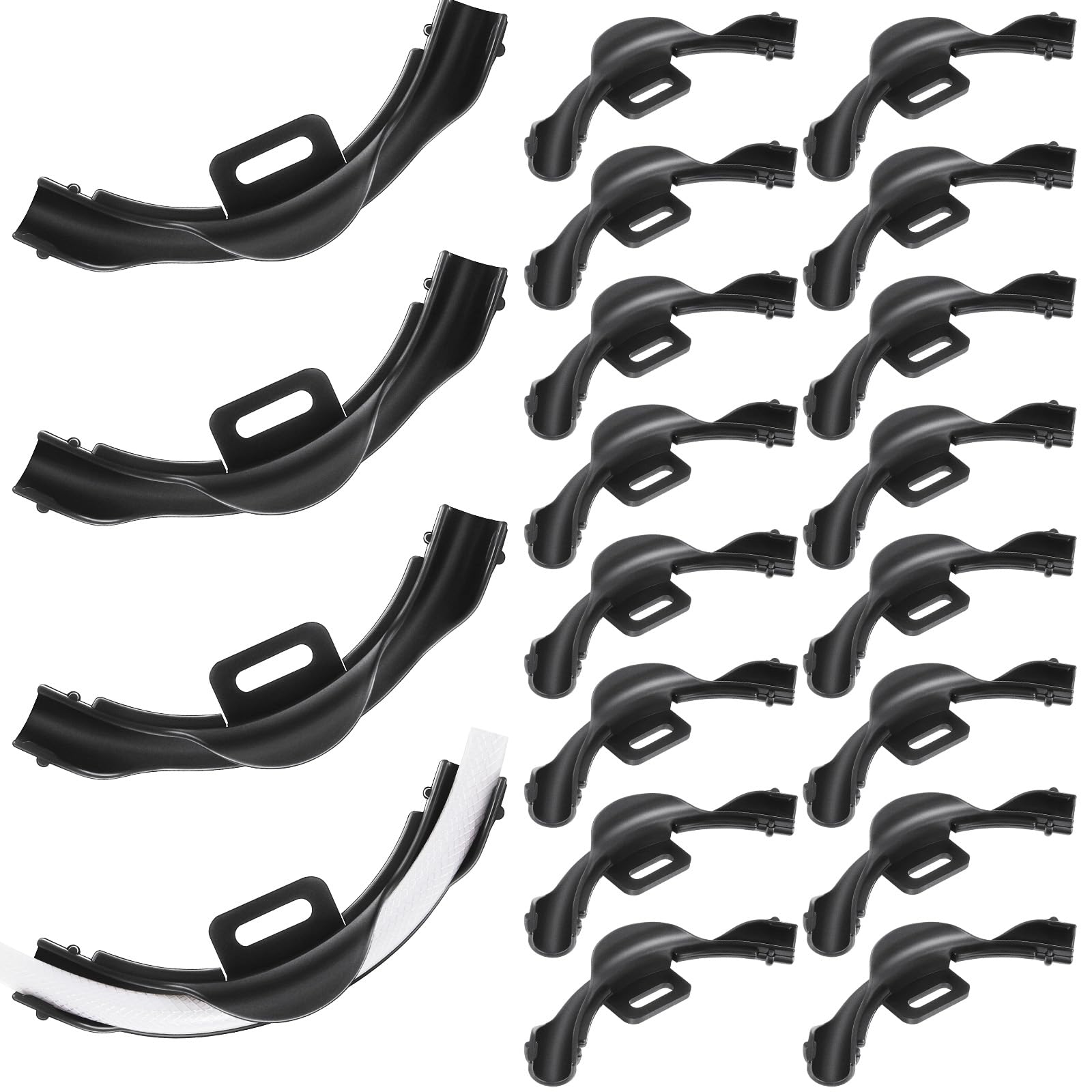 Photo 1 of 3/8" - 1/2" Pex 90 Degree Elbow Plastic Tubing Bend Support Black Pex Fittings Pex Clamps Pipe Holder 1/2 Inch(20 Pcs)