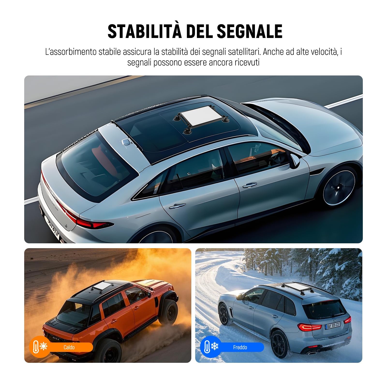 NEEWER Supporto Ventosa per Auto Compatibile con Starlink Mini, Kit Supporto Satellitare 2in1 e Custodia Protettiva con Potenti Ventose per Finestrini, Tettucci Auto, RV, Barche e Viaggi Strada, ST91