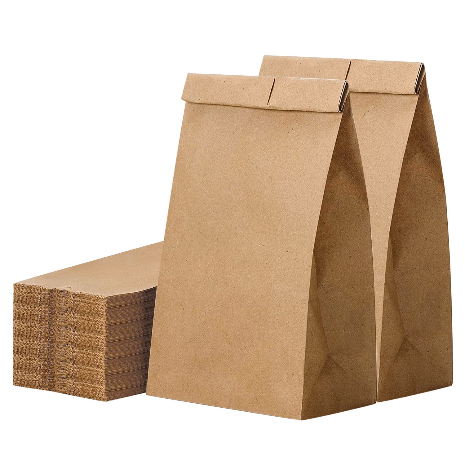 PAPER BAGとPAPER ３個 Amazon.com: 500 Kraft Brown Paper Bags, 6 LB, Small Paper