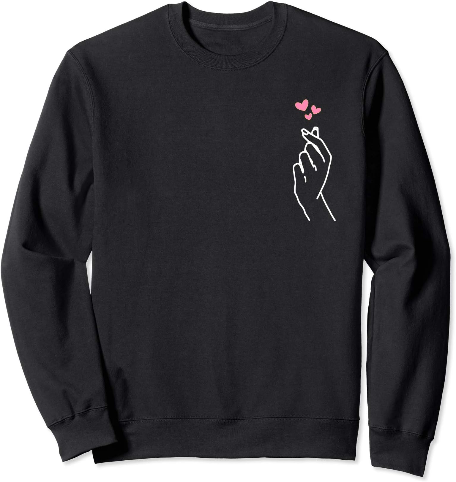 Nami Co.Korean Graphic Finger Heart Hand I Love You Kpop Merch K-pop Sweatshirt
