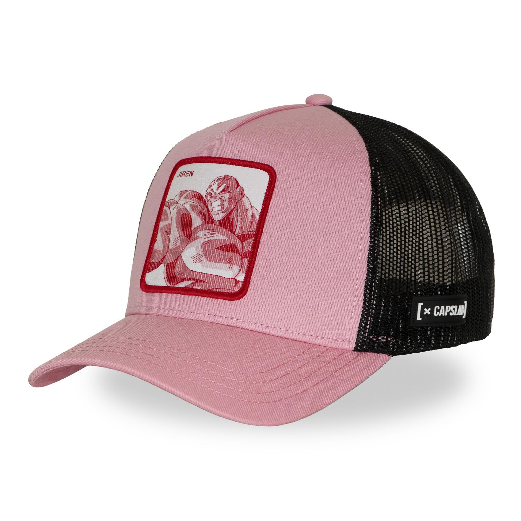 Capslab Men's & Women's Dragon Ball Super Trucker Cap, Adjustable by Snapback, Pink/Black/Red, One Size
