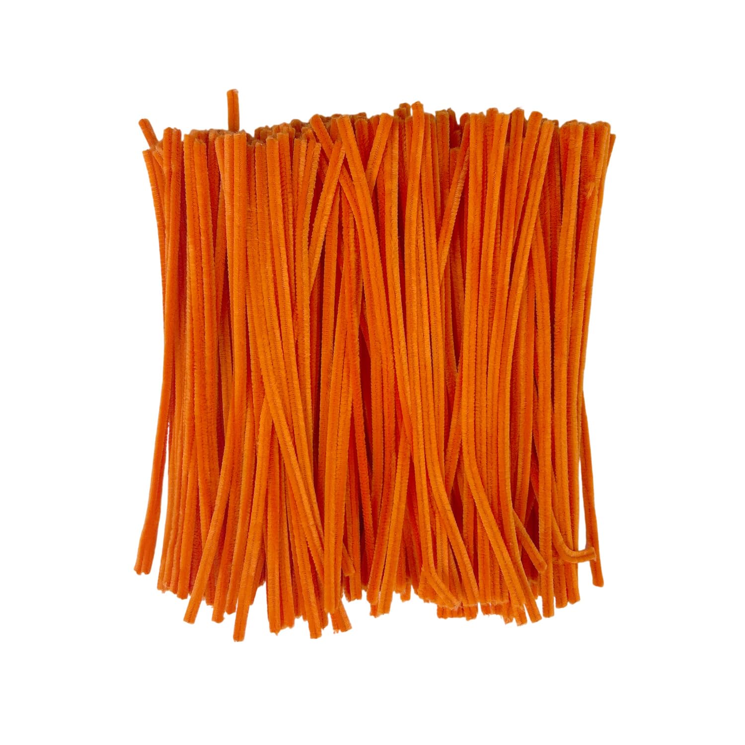 Pack of 250 Orange Coloured Pipe Cleaners 30cm x 6mm Craft Chenille Stems โ image 1