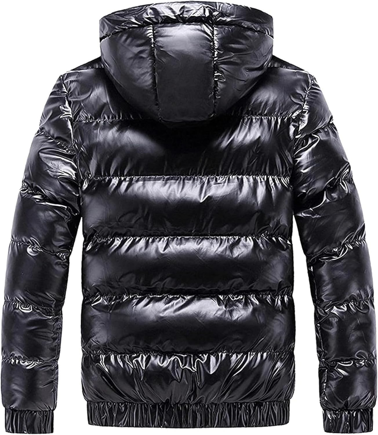 Manteau d'hiver Parker pour Homme Veste Chaude et Brillante à Capuche Coupe-Vent et Neige Veste imperméable et rembourrée en Duvet adaptée au Ski aux Voyages Veste en Duvet