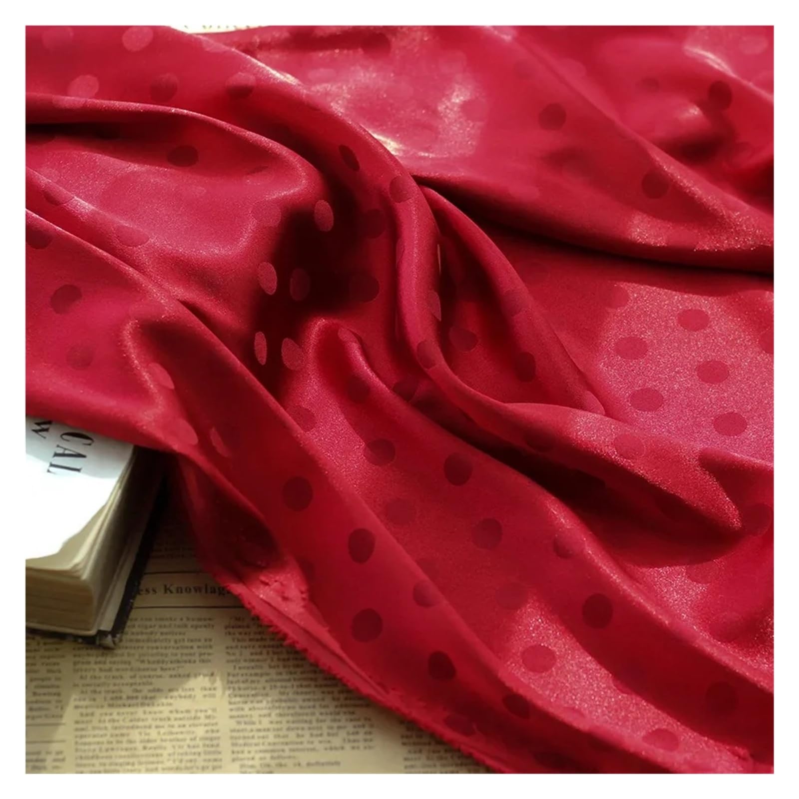 Satin Fabric Jacquard Satin Fabric Woven Dyed Multicolor Shirt Pajama Dress Fashion Sewing Wholesale Material Cloth By The Meter(Color5,1.5 Meters)