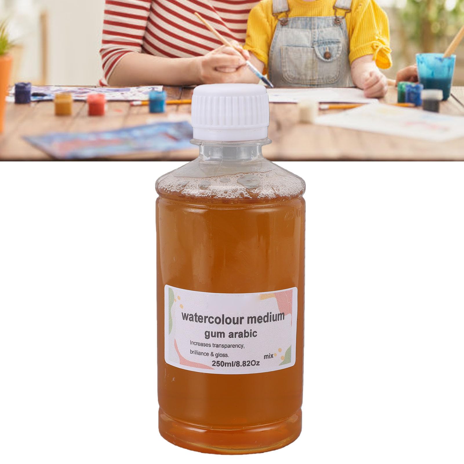 Zerodis Gomma Arabica Liquida, Soluzione Dai Toni Chiari con Controllo della luminosità, 250 Ml per Schizzi All'aria Aperta, Maggiore Trasparenza, Macchie Ridotte Sfumatura più Omogenea