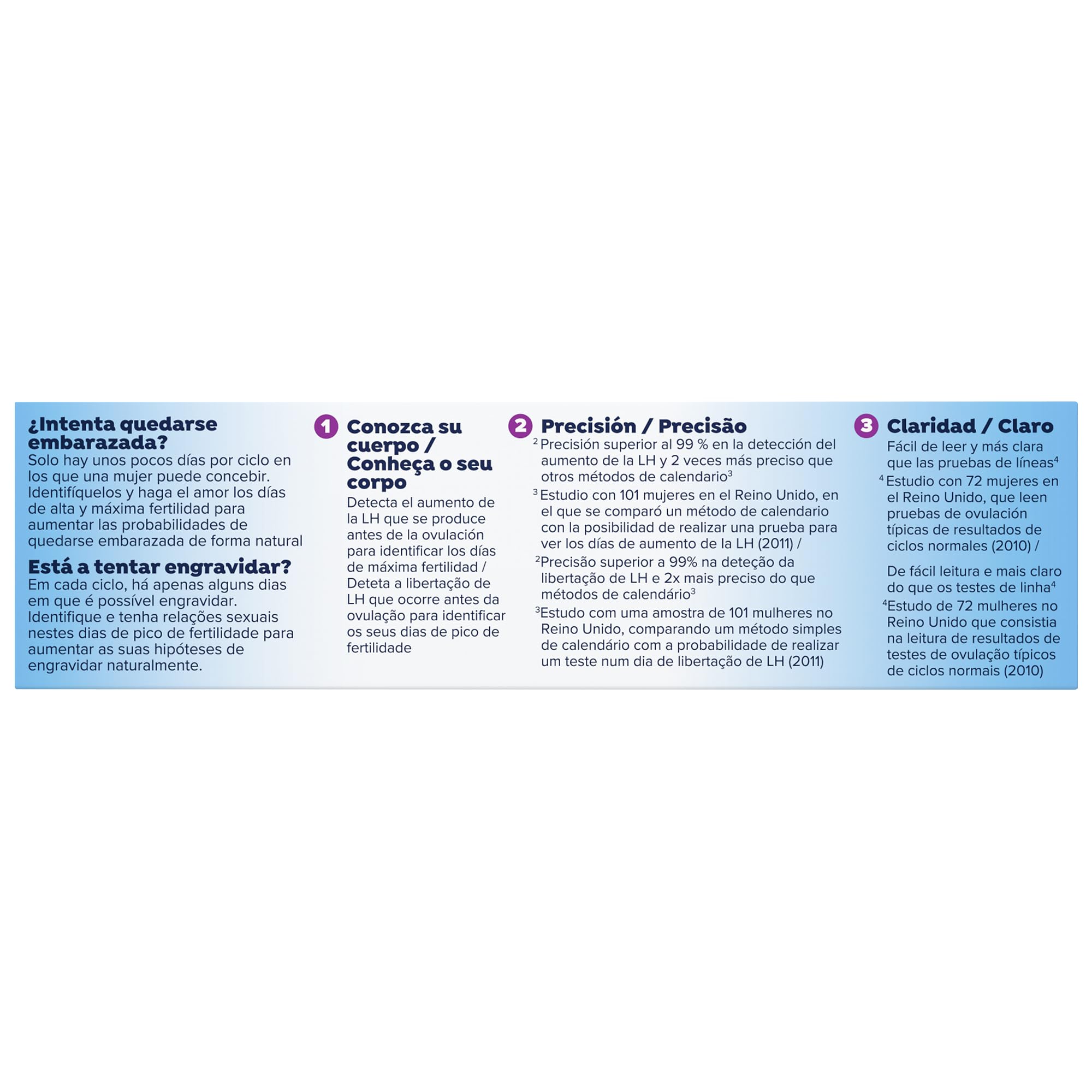 Clearblue Test d'ovulation numérique - 10 tiges de haute précision - Identifie les jours fériés - Résultats clairs sur l'écran - Facile à utiliser - Précision + 99 % - Format amélioré sans plastique -