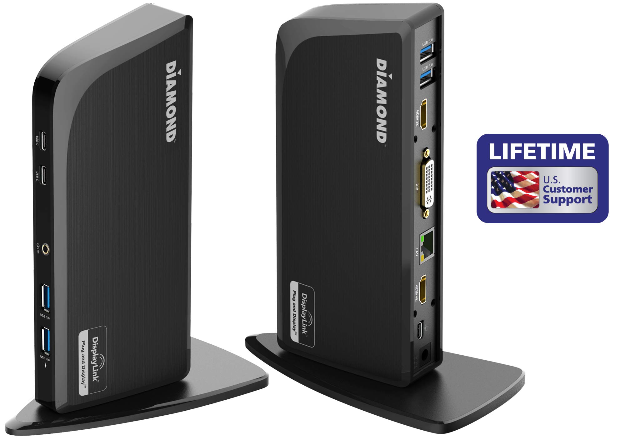 Diamond Multimedia DS3900PD Diamond Multimedia Triple Display 4K Universal Type-C Docking Station with Power Delivery (65W) for Mac and Windows Equipped Type-C/Thunderbolt 3 Laptops