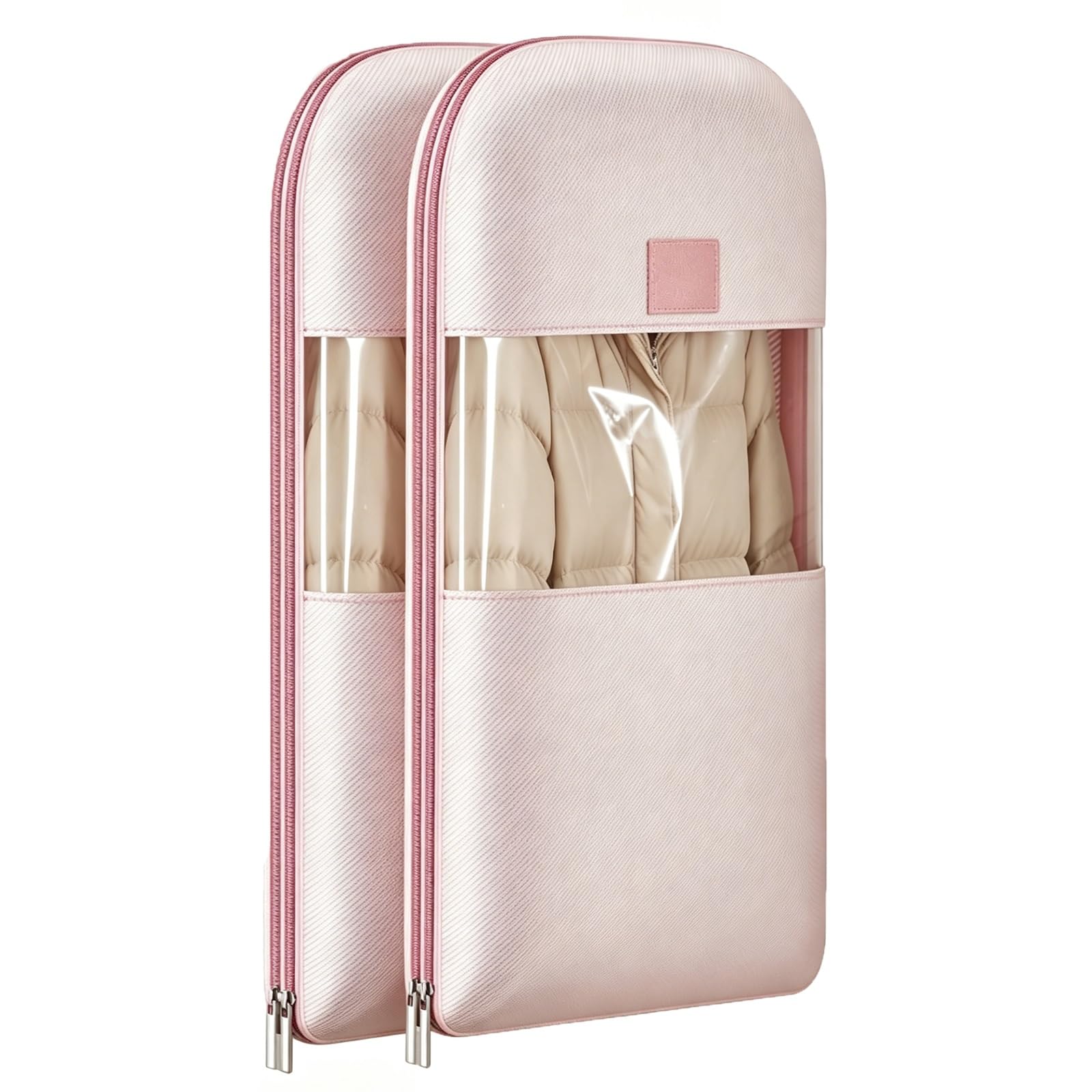 Lote de 2 Funda Abrigos Armario, Fundas Abrigos de Compresión para Chaquetas de Plumón, Ideales para Guardar el Armario y Prendas de Valor(57 * 15 * 130cm/22 * 6 * 51in)