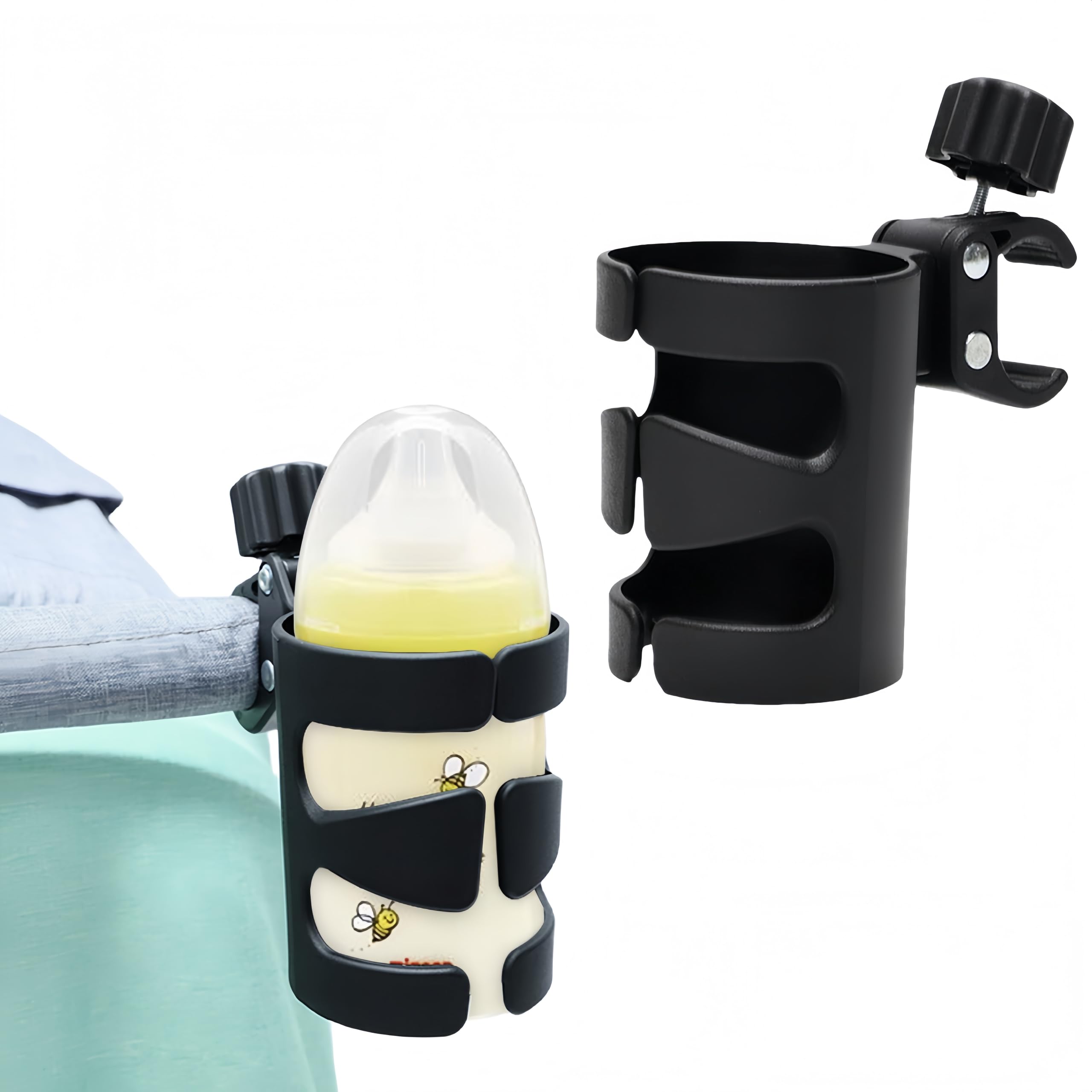Porte Gobelet pour Poussette,Porte-Bouteille de Vélo,Buggy Cup Holder,Supports de Tasse de Poussette Universelle,pour Chariots,Vélos de Montagne,Déambulateurs,Fauteuils Roulants