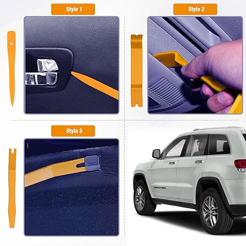 Miniatura 73 de GOOACC Kit de herramientas de eliminación de molduras automáticas de 9 piezas, kit de herramientas antiarañazos para el audio del automóvil, kit