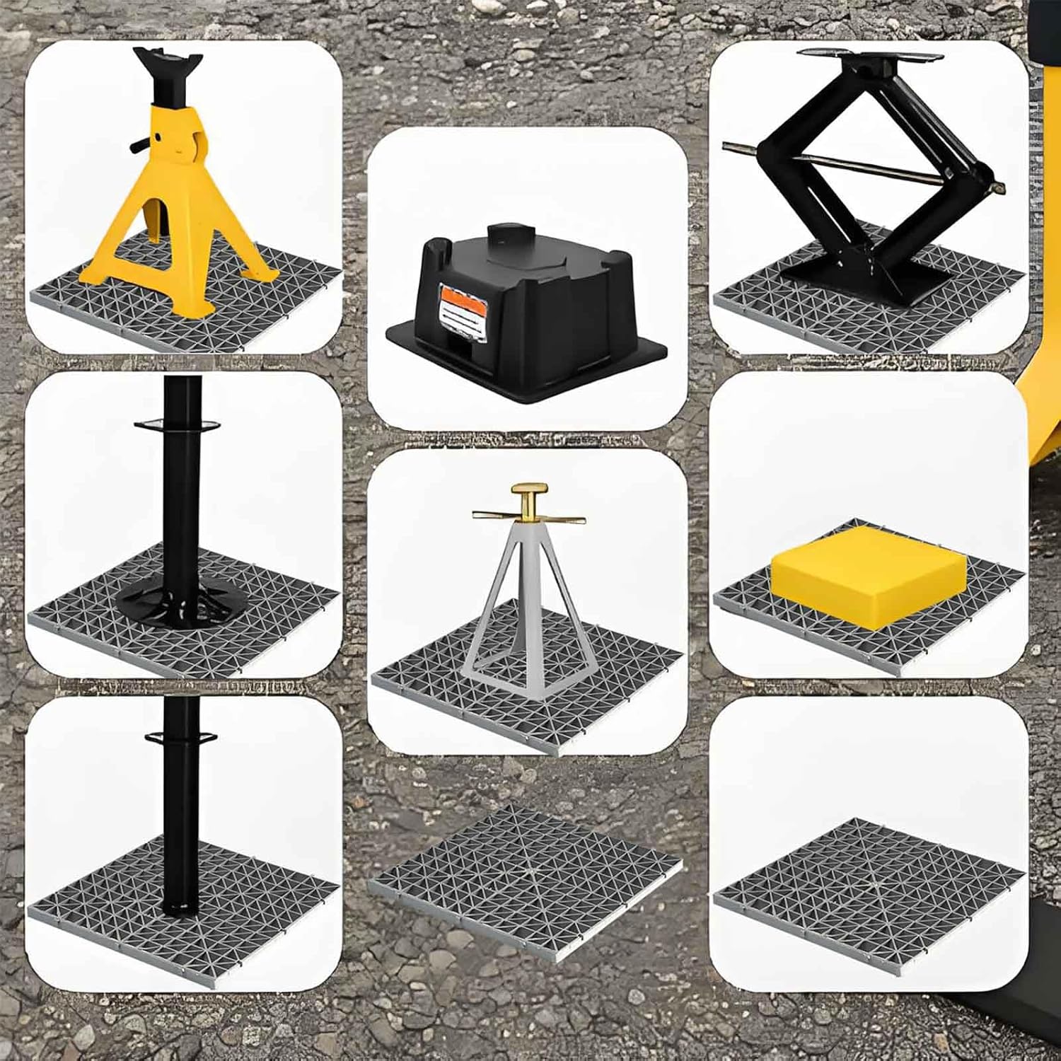 4 Pack 20 x 20 Inch Extra Large Camper/RV Leveling Blocks Heavy Duty RV Jack Blocks Camper Trailer Foundation Leveling Pads Stabilizer Pads for RVs Mobile Home Crane Truck, 2.78 sq. ft.