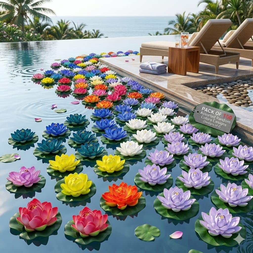 Floating Lotus Flowers - Home & Water Decor -14 Floating Lotus Flowers - Home & Water Decor -14
