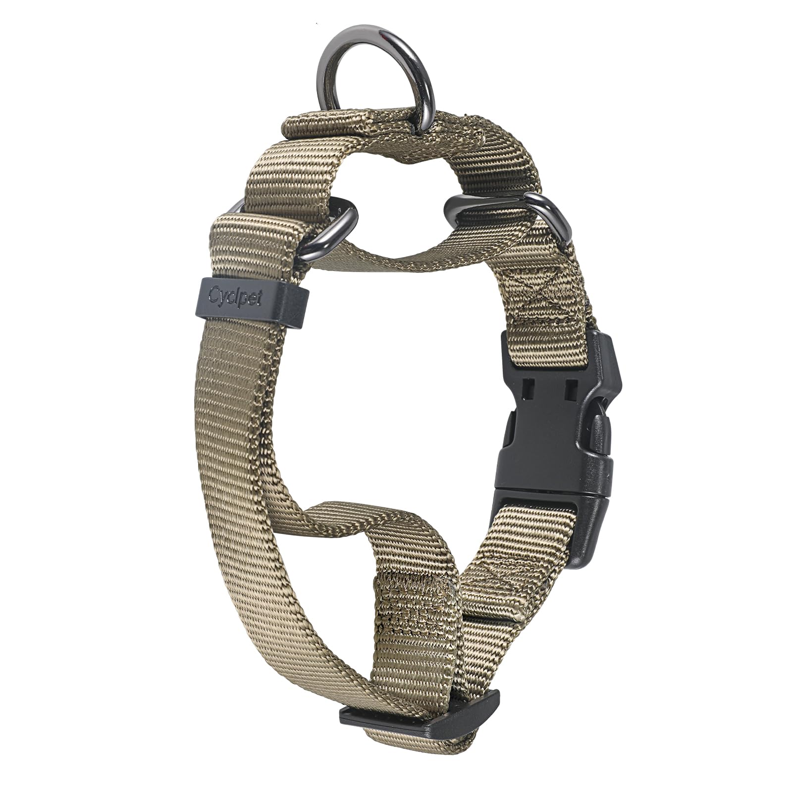 Collar de perro Martingala ajustable de nailon de alta calidad con hebilla de liberación rápida para perros de raza media, uso diario, ayuda para caminar y entrenar. (verde militar, mediano)
