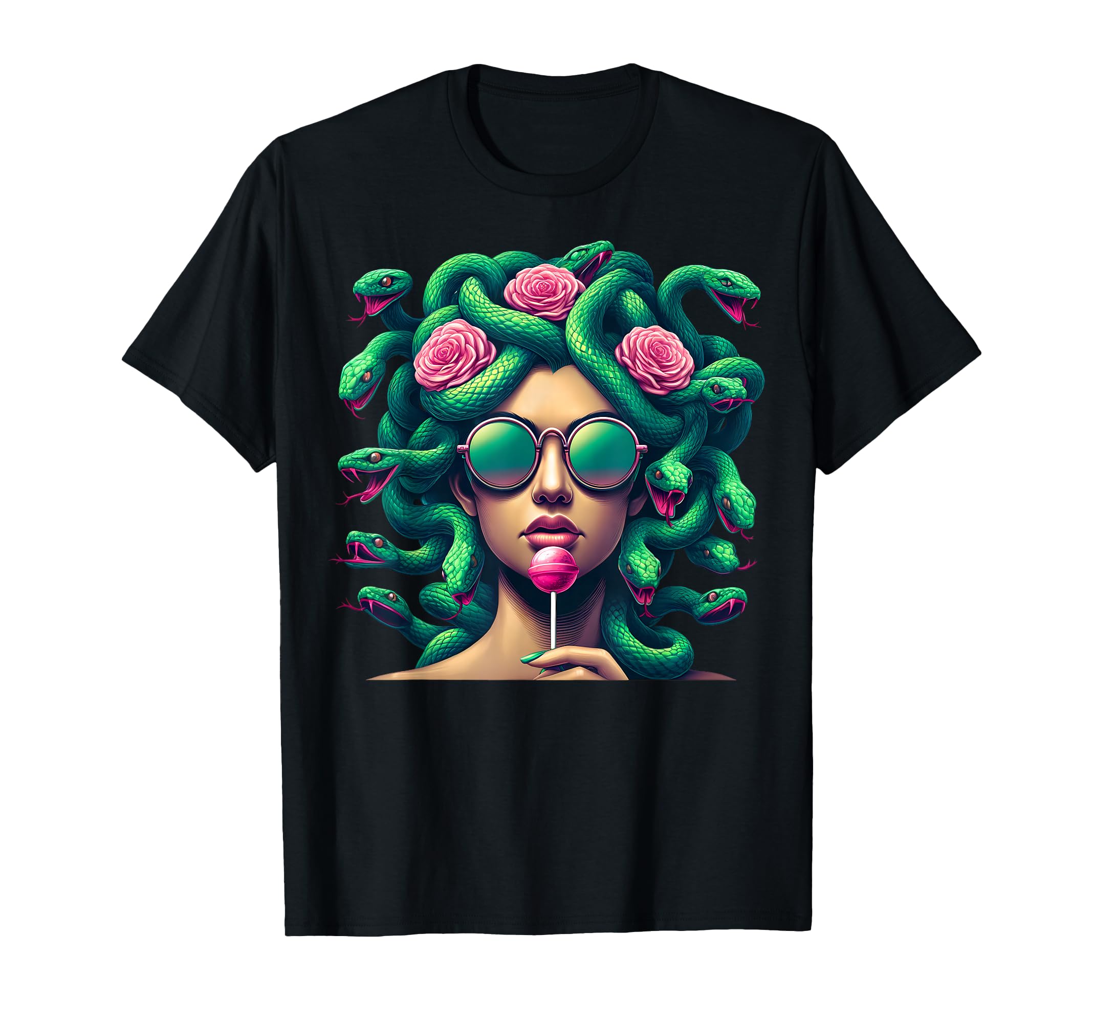 Medusa Hippie Psychedelic Snakes Greek Mythology T-Shirt
