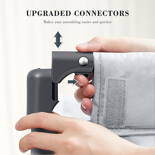 Miniatura 3 de ANGELBLISS Corralito plegable para bebés y niños pequeños, centro de actividades para bebés en interiores y exteriores con malla transpirable