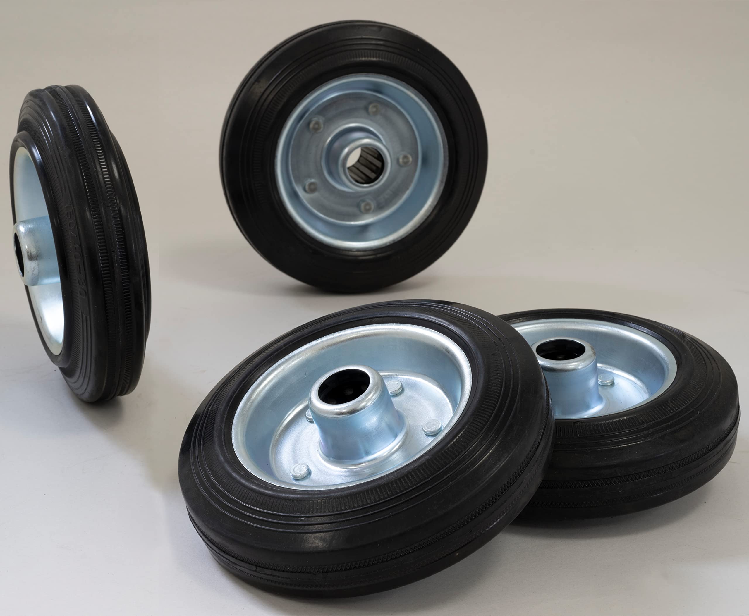 Ruote Per Carrello Ø75mm | Gomma Nera Con Cuscinetto | Portata 40kg | Set Di 2 - Foto 5