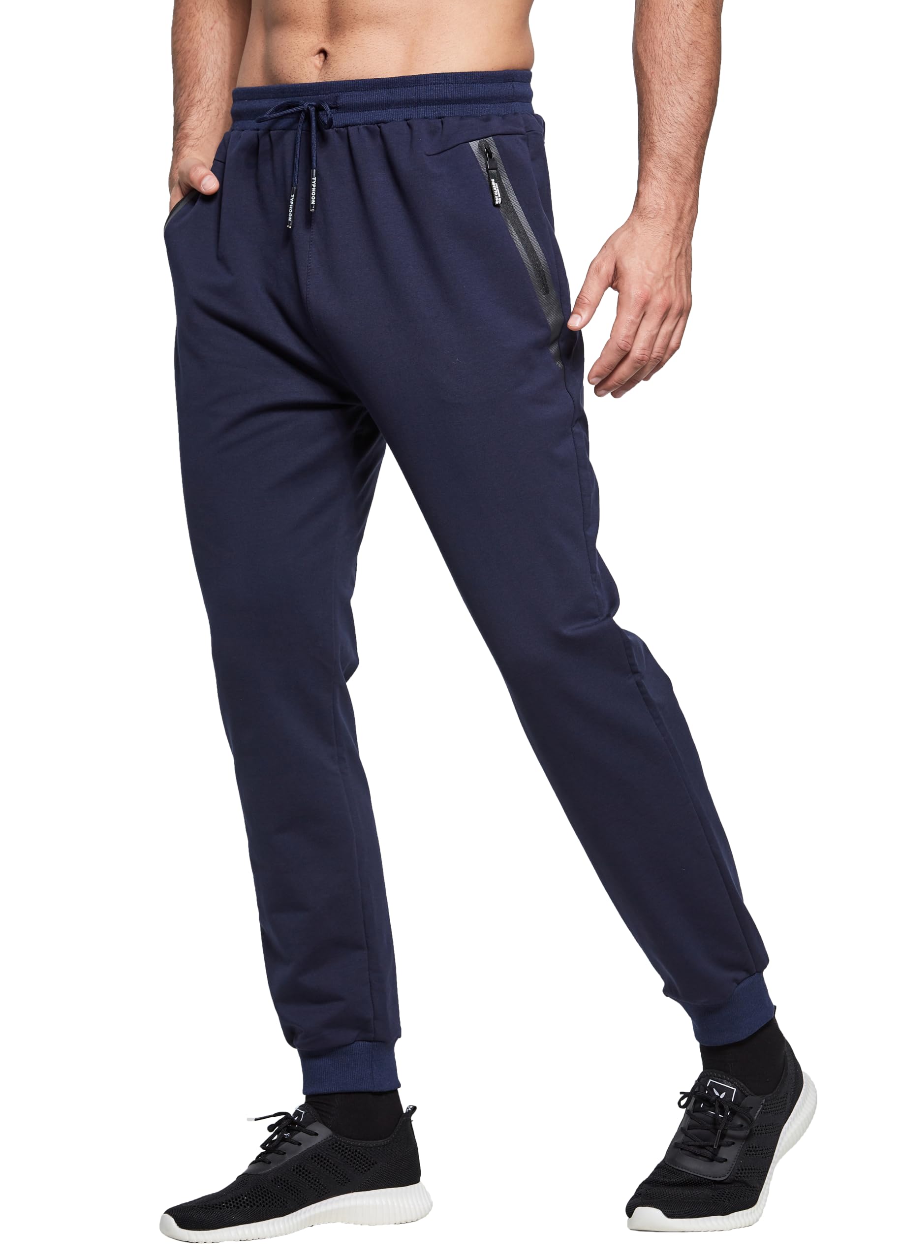 HCSS Jogginghose Herren Baumwolle Trainingshose Sporthose mit Reißverschlusstaschen