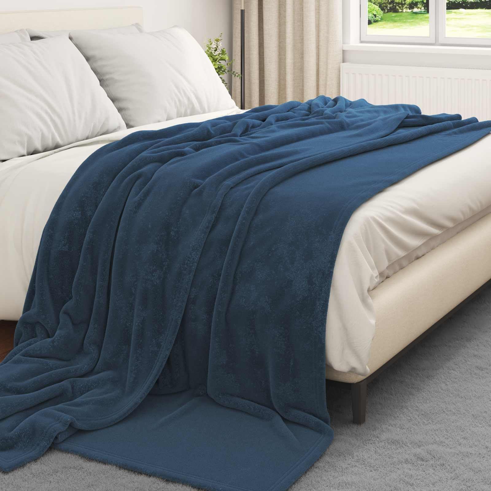 Générique Coperte da gettare, 6 pezzi, blu navy, 220 x 240 cm, in pile