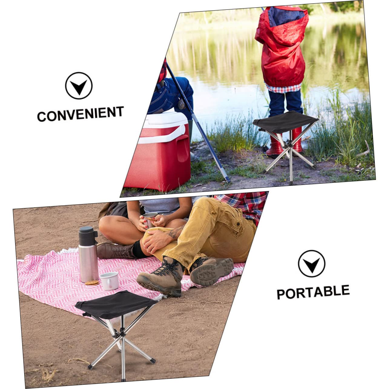 TOYANDONA Sedia Pieghevole Da Esterno Sgabello Da Pesca Pieghevole Sedia Campeggio Portatile Realizzata Materiali Di Buona Qualità Solida e Resistente Per Campeggio Pesca Giardinaggio e
