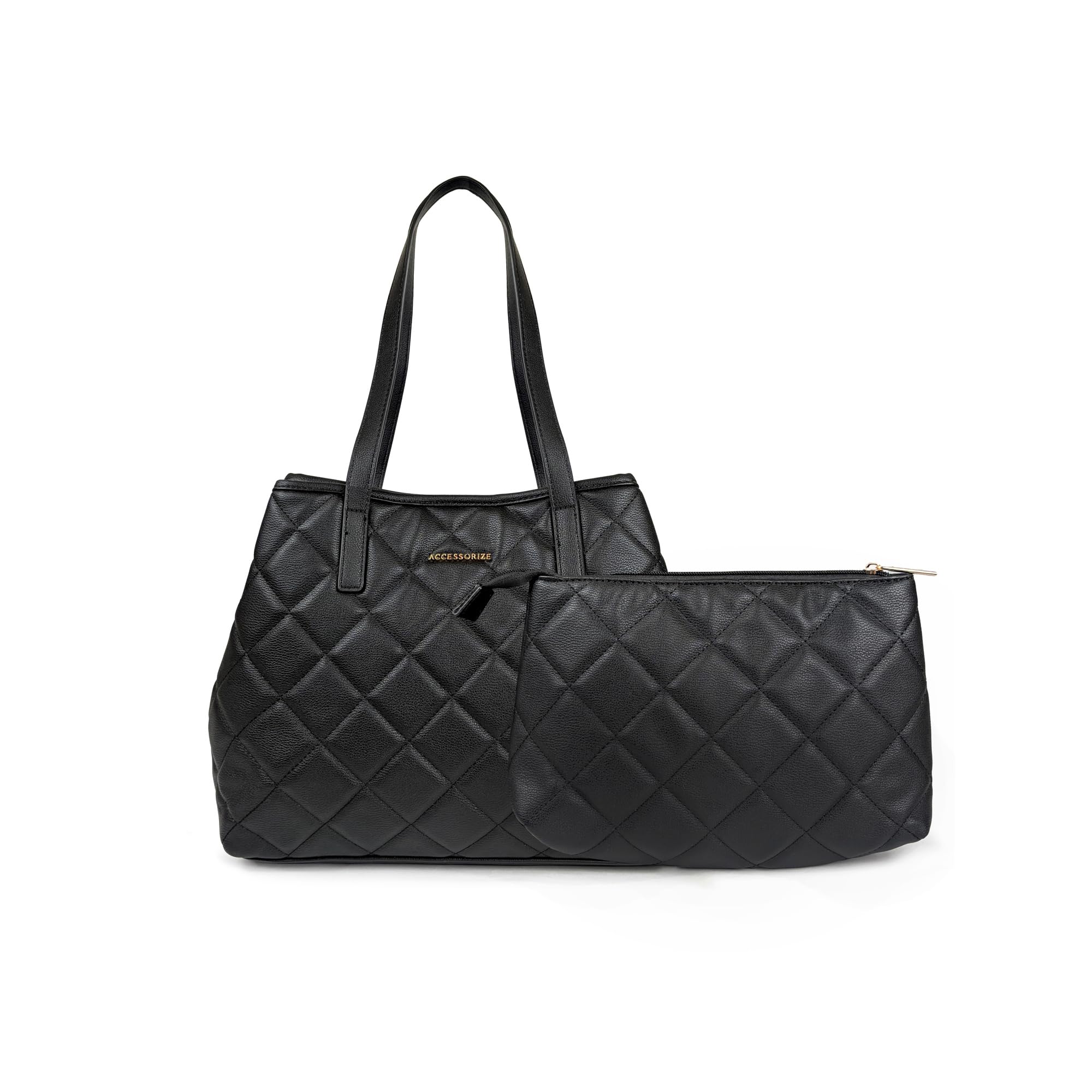London Women's Arlet Shoulder Bag | Quilted Faux Leather Tote with Spacious Interior | Stylish Everyday Carry Bag-image-49