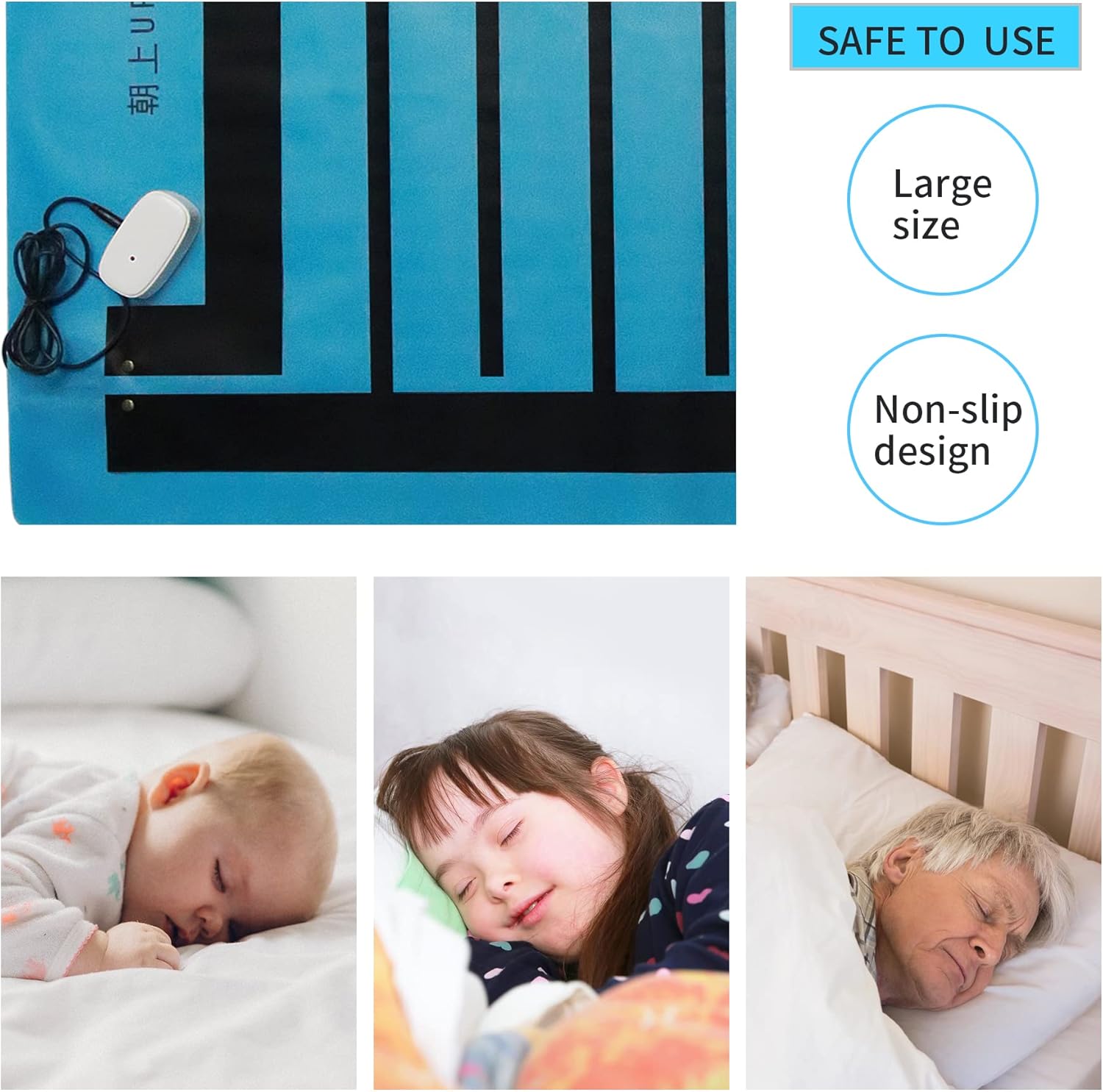 Bed-wetting Care System Bed-wetting Monitoring Bed-wetting Alarm System Enuresis Alarm for Teenagers & Paralyzed Patients and senile Dementia Patients with Loud Sound & Strong Vibration Receiver : Health & Household