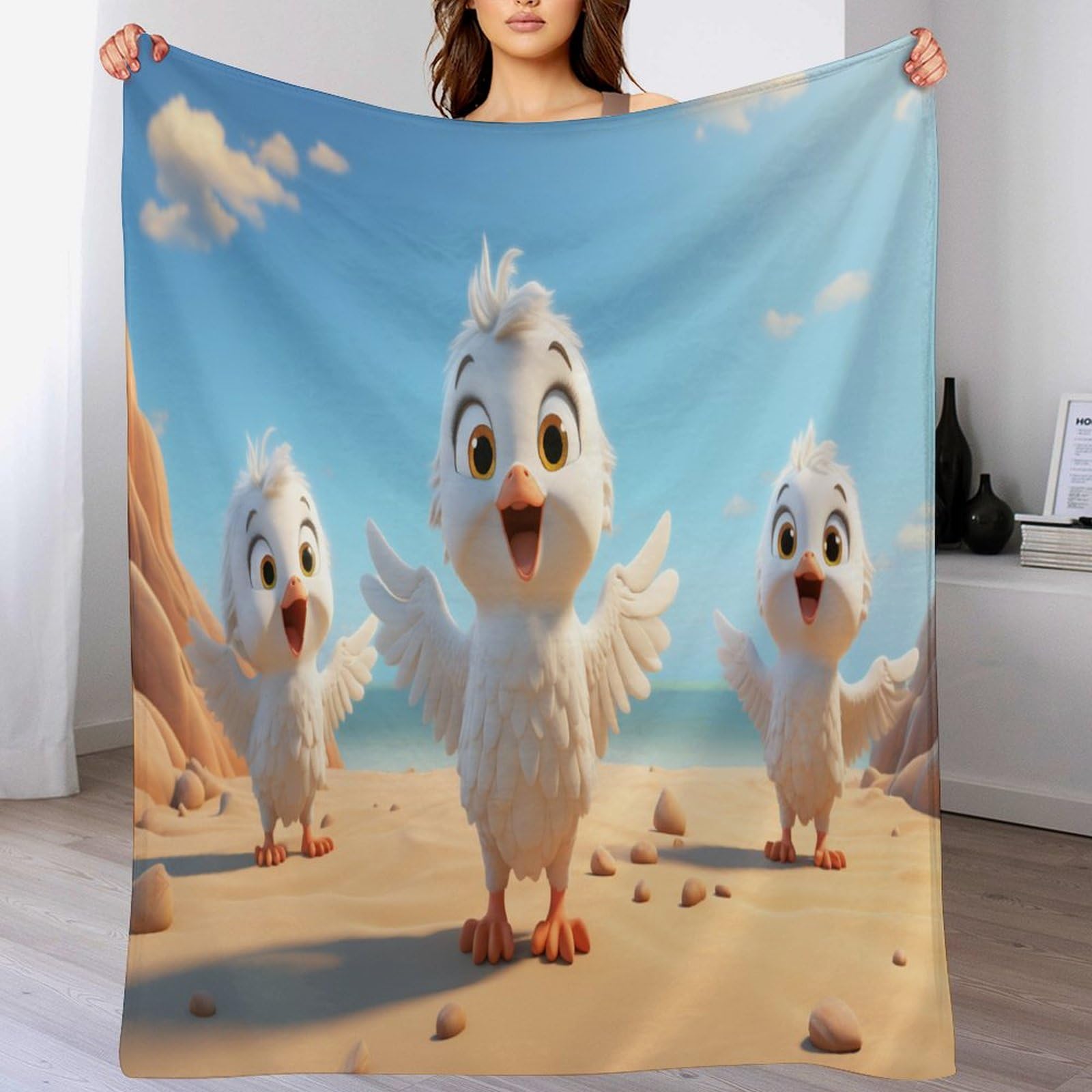 Manta de franela para cama y sofa de 150x200 cm suave para el dormitorio