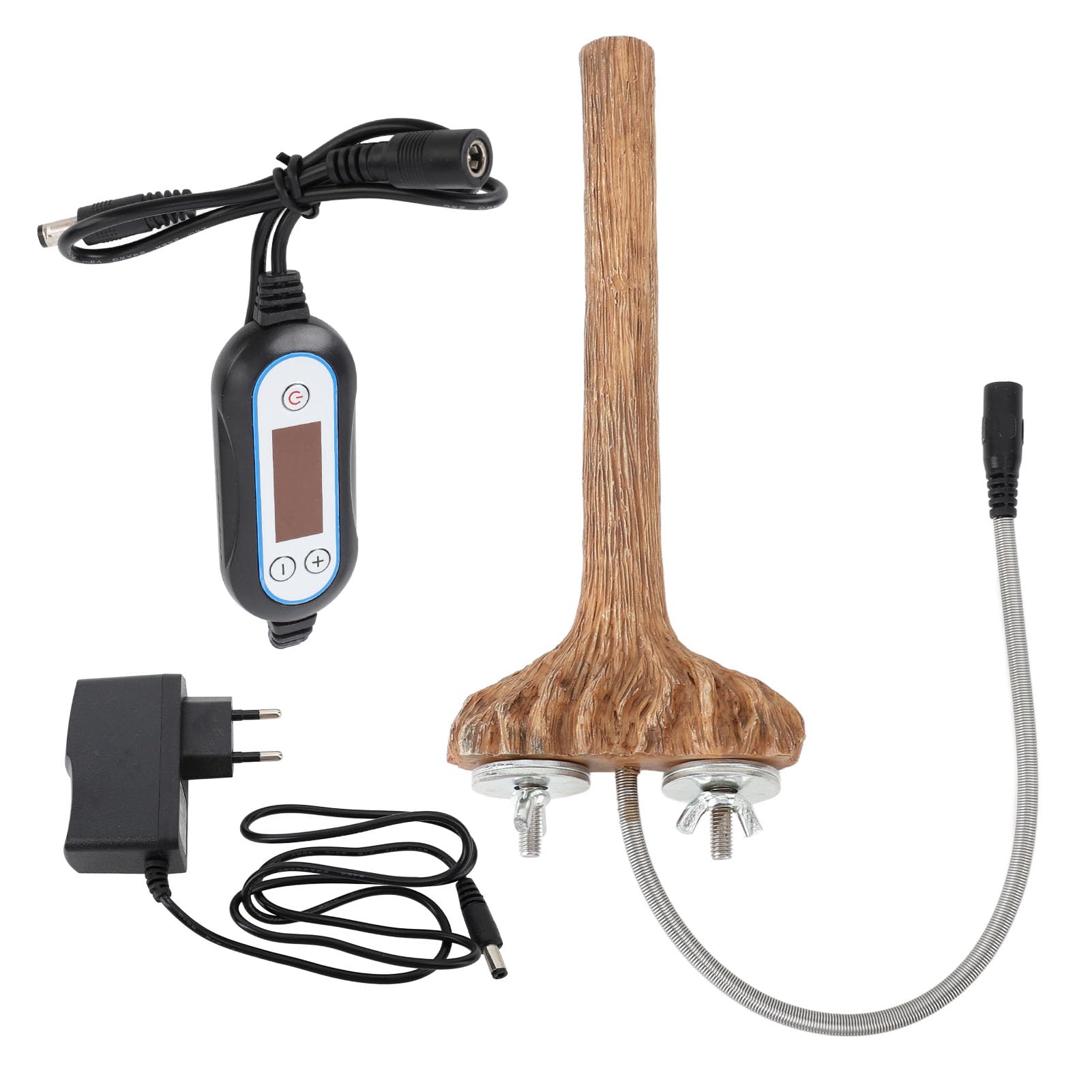 LuqeegHeated Bird Perch for Cage Birds Heating Perch, Thermostatical Warm Heating Perches, Intelligent Temperature Control, Bird Cage Heater, Winter Proofing Heater for Bird Cages