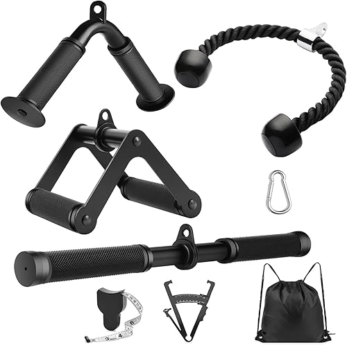 Accesorio para máquina de cables, accesorios de tracción LAT mejorados de 1.3 pulgadas de agarre cómodo para gimnasio, barra de cuerda de tríceps,