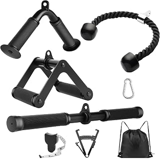 Cable Machine Attachment，LAT Pulldown Attachments Upgraded 1.3 Inch Comfort Grip Cable Attachments for Gym, Triceps Rope Bar,V Bar ,Double D Bar,Homr Gym Accessories