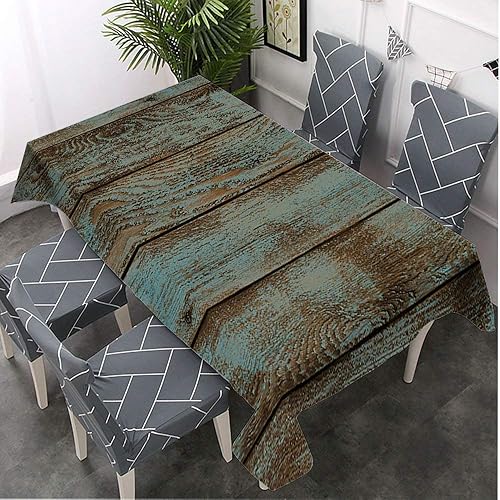 Miniatura 4 de Moslion Mantel rectangular decorativo de madera de granero rústico para comedor, barbacoa, picnic, mesa de café, 60 x 84 pulgadas