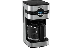 KRUPS Simply Brew Drip Coffee Maker - 10-Cup Black and Stainless Steel