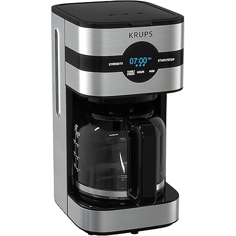 KRUPS Simply Brew Drip Coffee Maker - 10-Cup Black and Stainless Steel