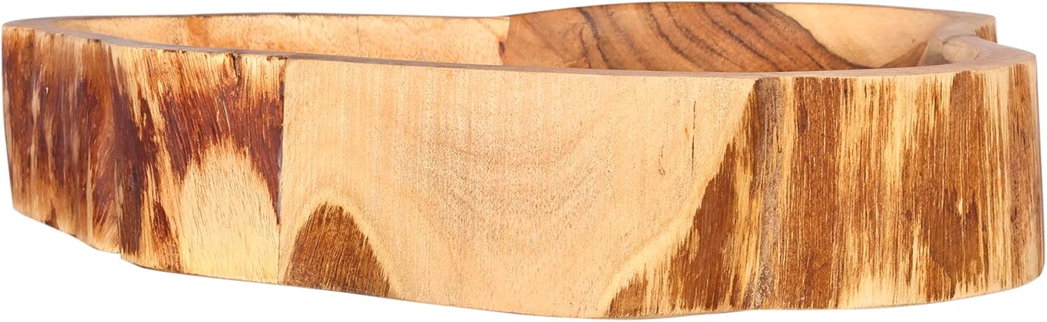 GoCraft Acacia Wood Butcher Block Serving Platter – 12 x 10 Inches Thick Wooden Charcuterie Board, Rustic Cheese Tray, Food Prep and Display Tray for Kitchen, Parties & Farmhouse Décor