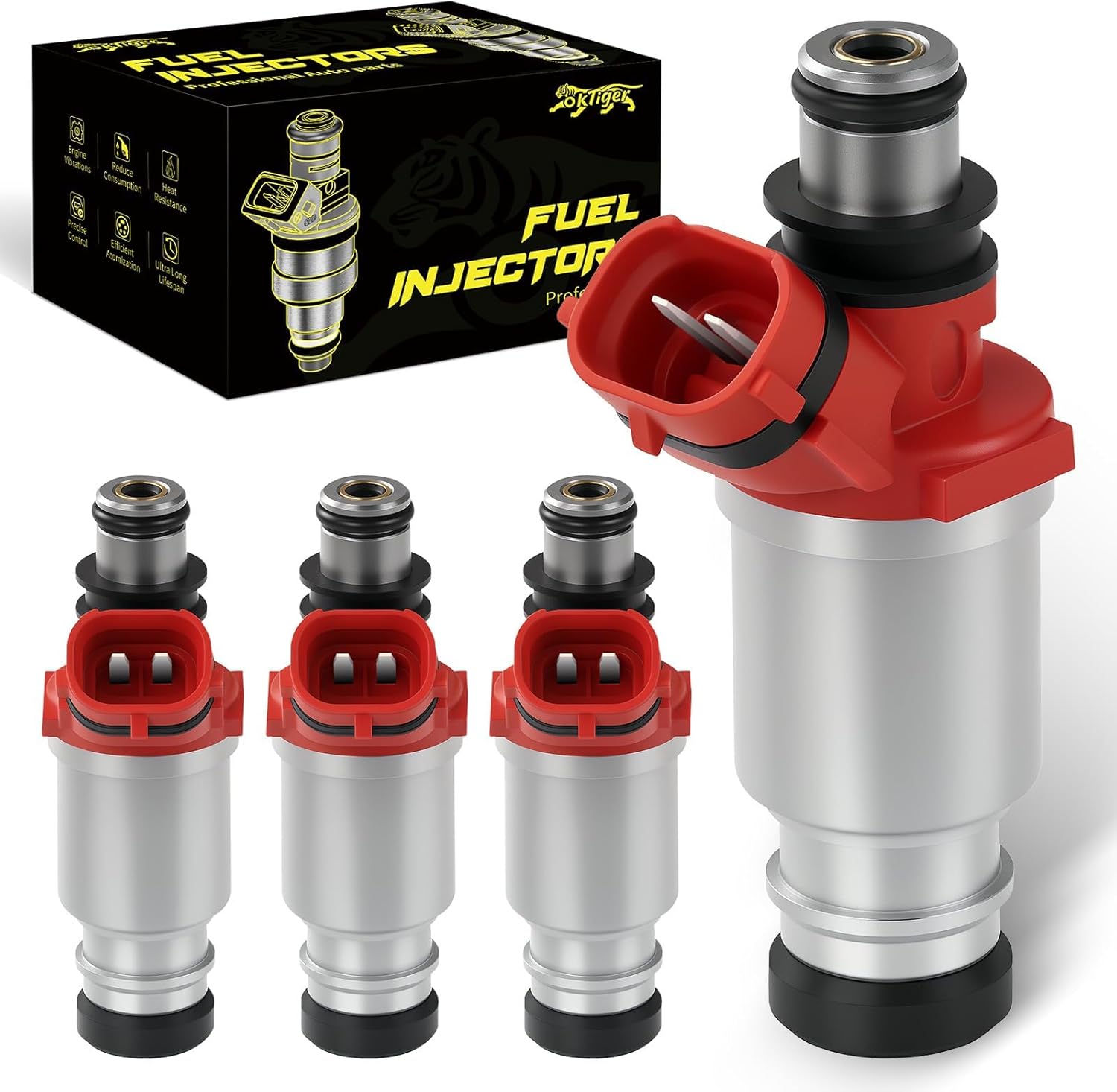 Oktiger Fuel Injectors 2325016160 — Set of 4 for Toyota 1.8L (1993–1997)