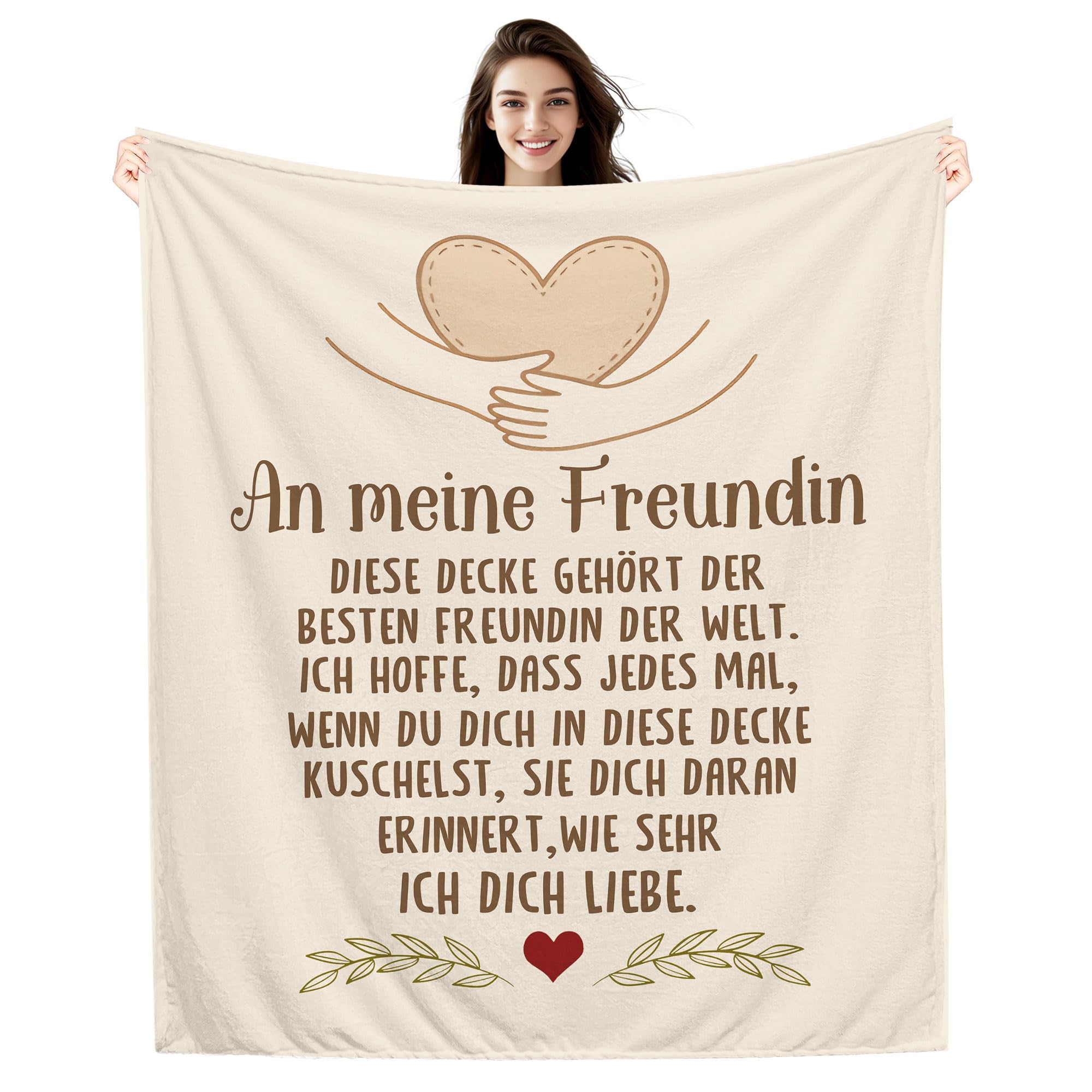Amorea Herzerwärmendes Geschenk Decken für Frauen Männer Mama Papa Oma Opa Tante Schwester Beste Freundin Geburtstagsgeschenk Muttertagsgeschenk Vatertagsgeschenk